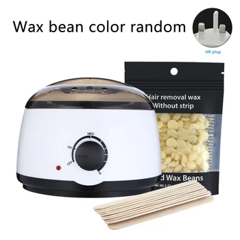

With Beans Hair Removal Salon Spa Machine Depilatory Paraffin Electric Warmer Plug In Professional Hand Feet Waxing Device Set