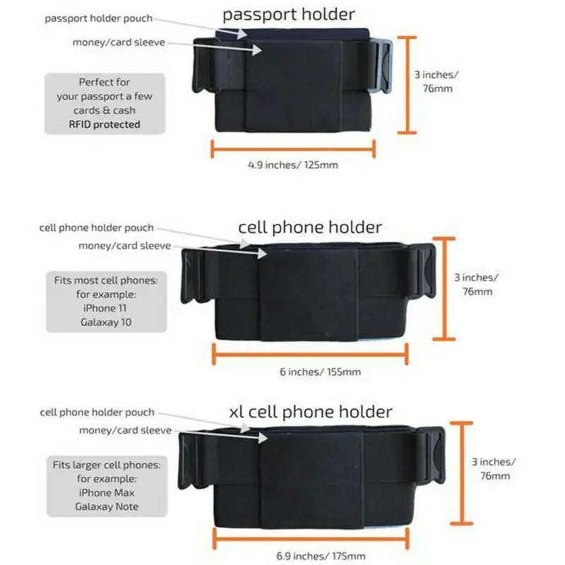 Outdoor Unisex Sport Waist Bag Running Belt Phone Pouch Holder For Key Card Phone