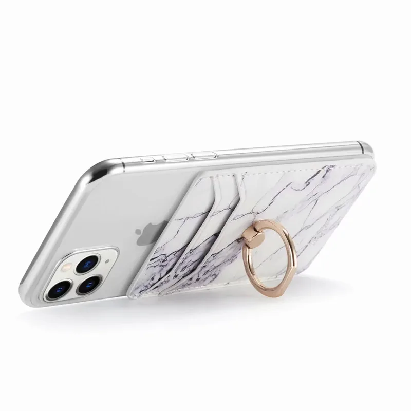 Роскошный кожаный кошелек с отделением для мобильного телефона наклейка для iPhone 11 X XS Max кольцо держатель карман слот для карты наклейка для Xiaomi samsung huawei