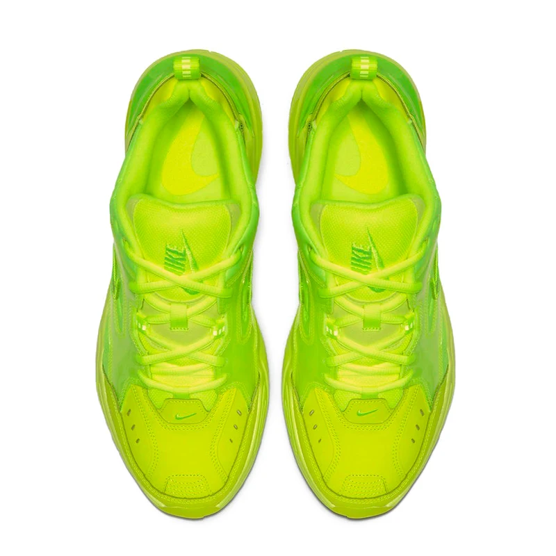Оригинальные подлинные мужские кроссовки для бега Nike M2k Tekno, флуоресцентные, зеленые, для спорта на открытом воздухе, дышащие, тренировочные, удобные кроссовки