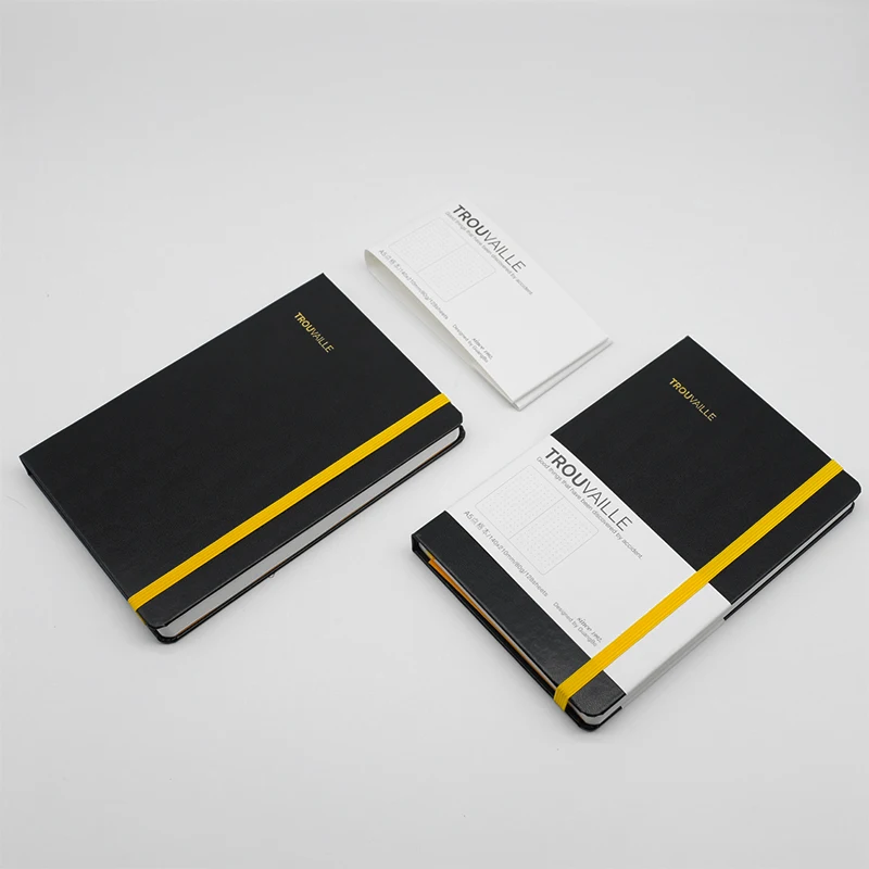 

A5 Retro Bandage Hardcover Bullet Journal Dotted Notebook School Black Dot Diary Notebook Thick 128 Sheets Bullet Journal Bujo