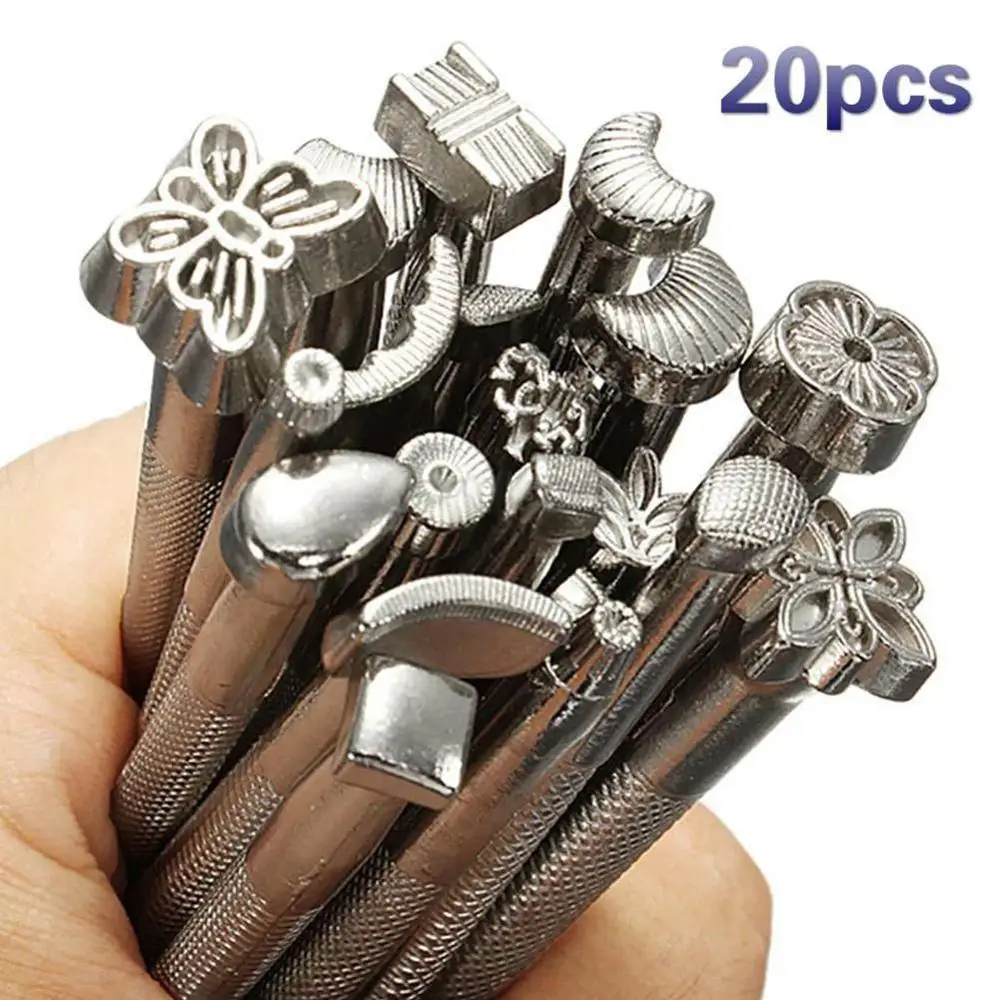 

Leather carving Hand Working Saddle Making Tools engraving Craft Set Leather Printing Leathercraft Tools 1Set(20pcs)