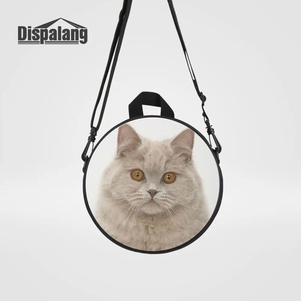 Backpack30 Розовая Круглая сумка-мессенджер с принтом кота для детского сада, сумки через плечо для книг, детские мини-сумки на плечо для путешествий, детский рюкзак - Цвет: Backpack30