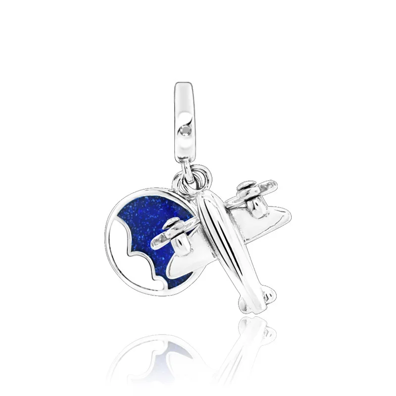 

New Arrival 100% 925 Sterling Silver Beads, Propeller Plane Pendant Charms fit Original Pandora Bracelets Women DIY Jewelry