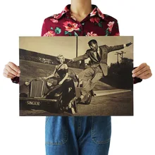 [A112] Монро D-Ностальгический ретро плакат из крафт-бумаги экран для помещений кафе декоративная живопись