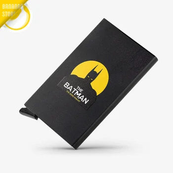 

Batman Dark Knight DC Justice League Alumina Mult-card Holder Automatic Pop-up Anti-theft Bank Card Box Mini Business Card Case