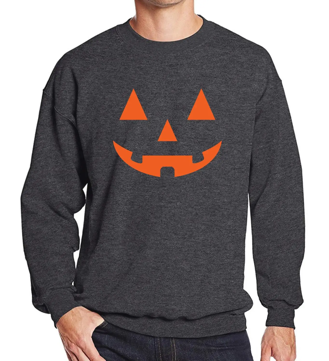 Мужской бархатный свитер с принтом тыквы на Хэллоуин | Мужская одежда