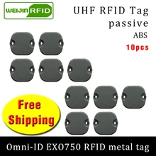UHF RFID металлическая бирка omni-ID EXO750 915m 868mhz Impinj Monza4QT 10 шт. прочные ABS смарт-карты пассивные RFID метки