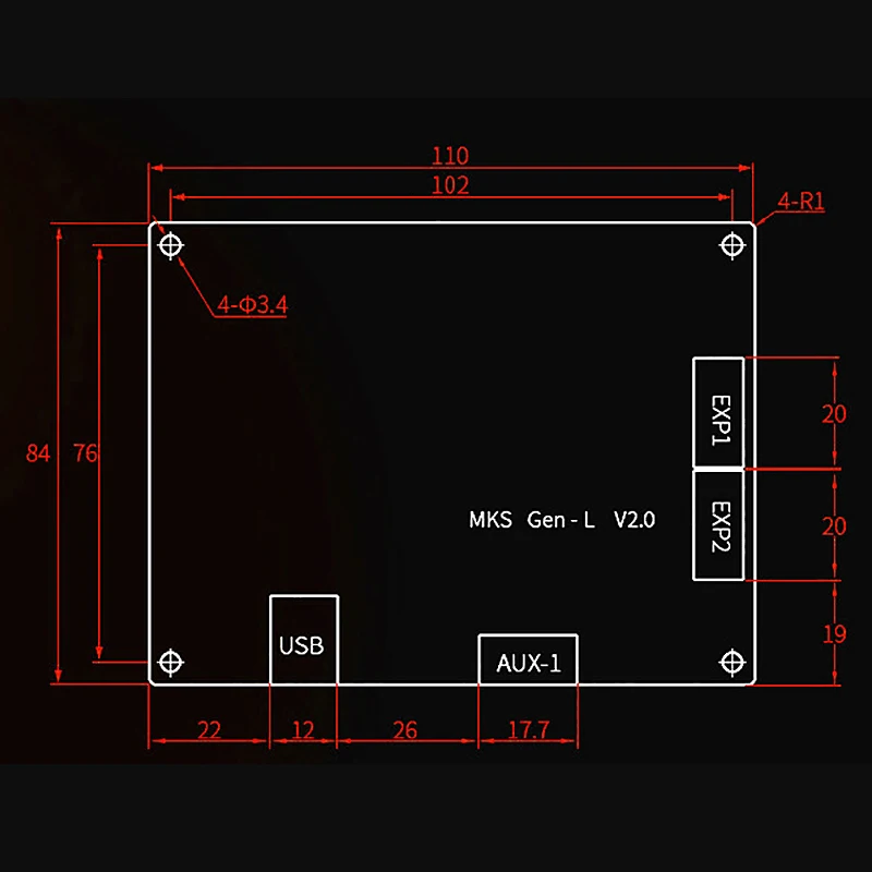 3D-принтер материнская плата MKS GEN L V2.0+ TMC2225 V1.1 x5 ультра-тихий драйвер
