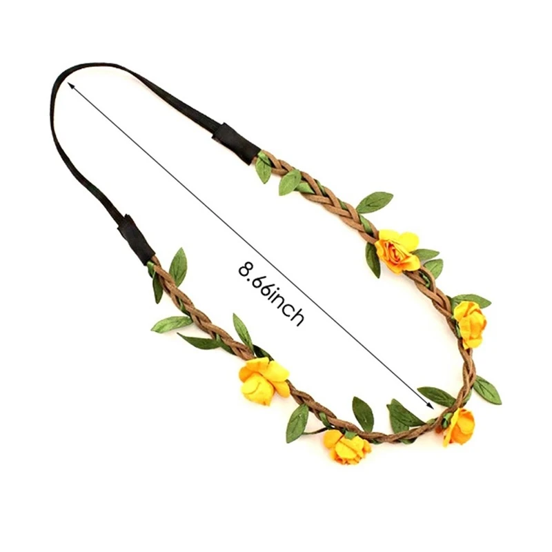 6 PCS Hawaiian Leis Flowers Necklace Headbands Tropical Luau Hawaii for Party Supplies, Beach Party Decorations, Wedding, Birthd