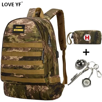 

Camouflage backpack Men PUBG mochilas Multifunction Waterproof Teenage School bags Women Travel Level 3 Bag Boys Outdoor Hiking