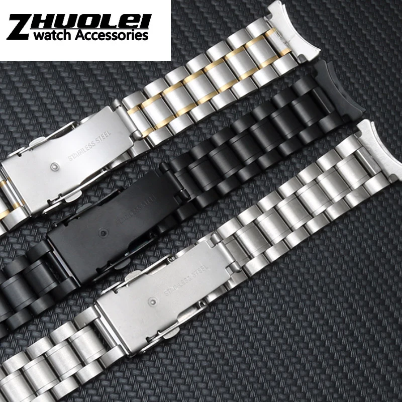 Изогнутый конец для Casio EF527 BEM501 560 браслет из нержавеющей стали 20 мм 22 мм ремни