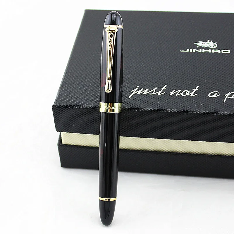 Jinhao X450 классический толстый корпус 1,0 мм изогнутое перо каллиграфия ручка высокого качества металлическая перьевая ручка Роскошные чернила подарочные ручки для письма - Цвет: R