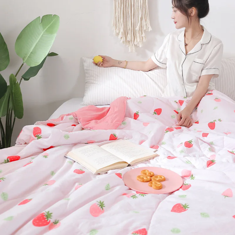 

Washed Cotton Airable Cover Summer Blanket Double Summer Quilt Single Person Summer Children Students Dormitory Spring And Autum