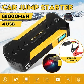 

Gas Emergency Starting Device Car Jump Starter 4 USB 12V 600A Portable Power Bank Auto Charger Car Battery Booster Power Pack