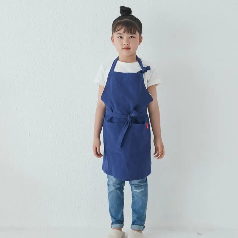 LissomPlume Delantal de niños de 5-7 años de edad de estilo Corea lindo bebé vivero ropa de pintura 