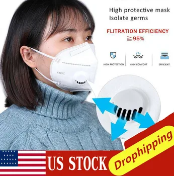 В наличии в США маска KN95 маска с валиком для лица 95% фильтр Антивирусная пыль PM2.5 респиратор Муфельная защитная маска kf94 ffp3 N95