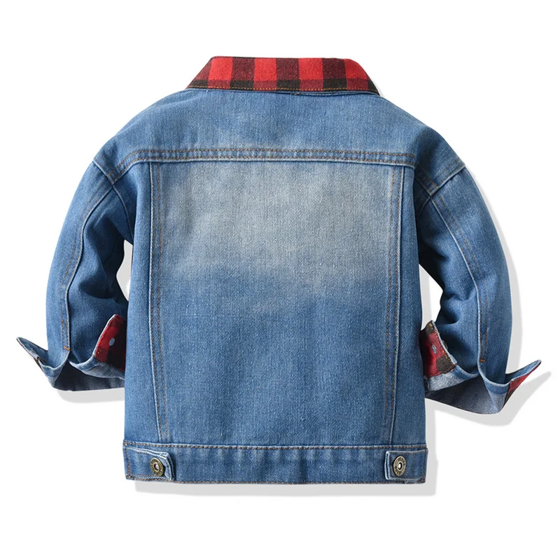 top and top Autumn Winter Fashion Unisex Baby Boys Girl Denim Jacket Coats Infant Long Sleee Lapel Outerwear Toddler Windbreaker