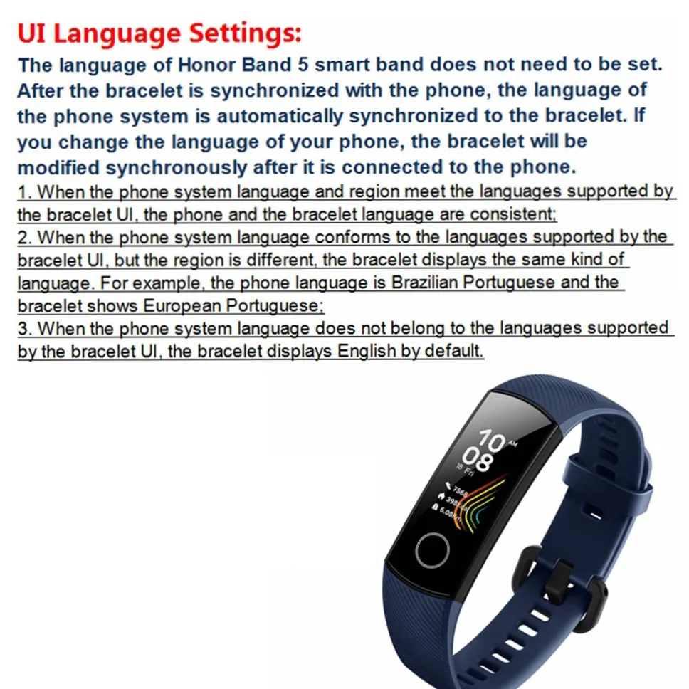Смарт браслет Huawei Honor Band 5 с оксиметром AMOLED Водонепроницаемый Фитнес для плавания