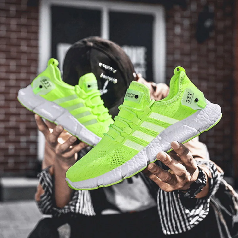 Zapatillas de correr tejidas para hombre y mujer, zapatos deportivos ligeros, cómodos para caminar, informales, Tenis masculinos, 2021