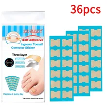 

36/72PCS Pedicure Tools Ingrown Toenail Physical Straightening Corrector Elastic Correction Patch Correction Patch Sticker Clip