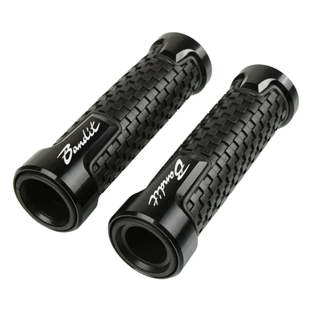 Мотоциклетные ручки на руль для SUZUKI Bandit 1250 250 400 650 GSF650 bandit 1200 BANDIT250 зажимы двигателя аксессуары для мотоциклов - Цвет: Черный