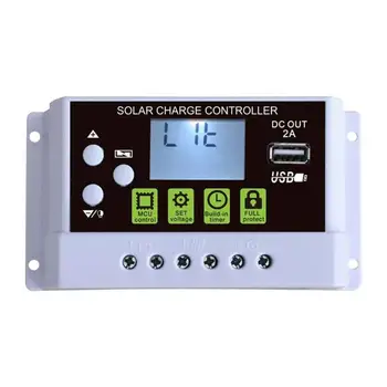 

Automatic Solar Controller with Data Memory Function Solar Panel Battery Regulator PWM Charging Universal Electrical Equipment