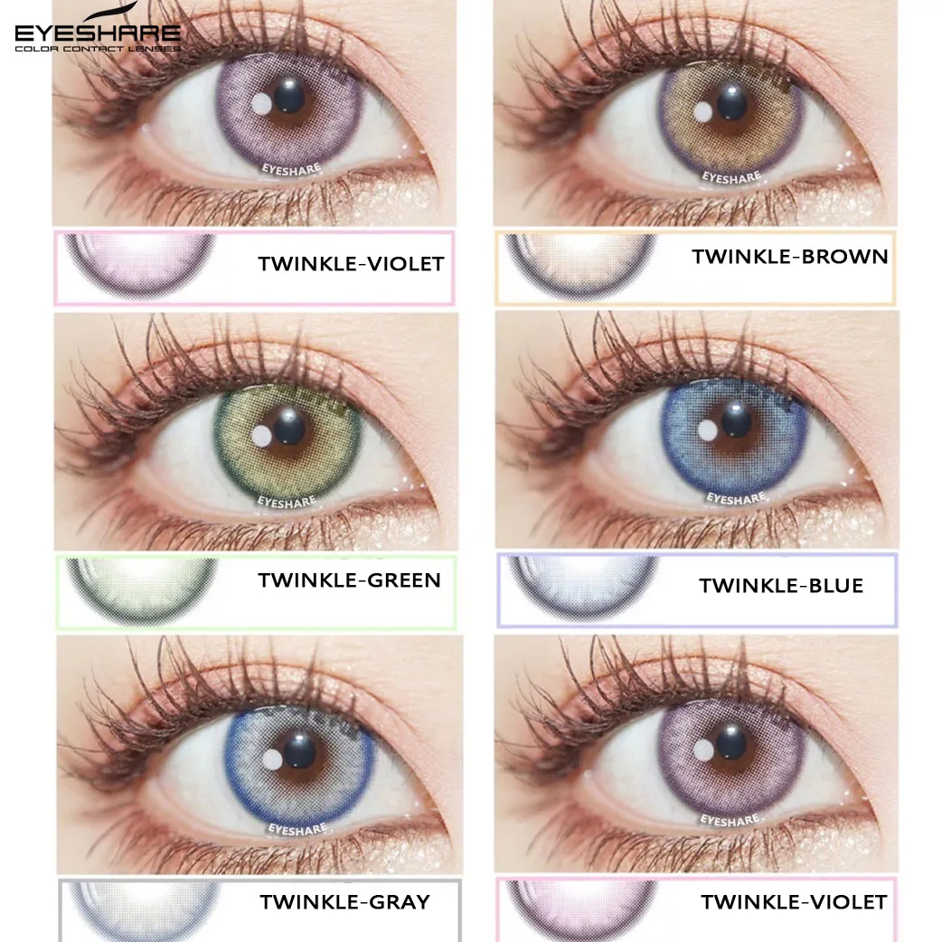 EYESHARE-lentes de contacto de Color, lentillas de colores cosméticos, 1 par