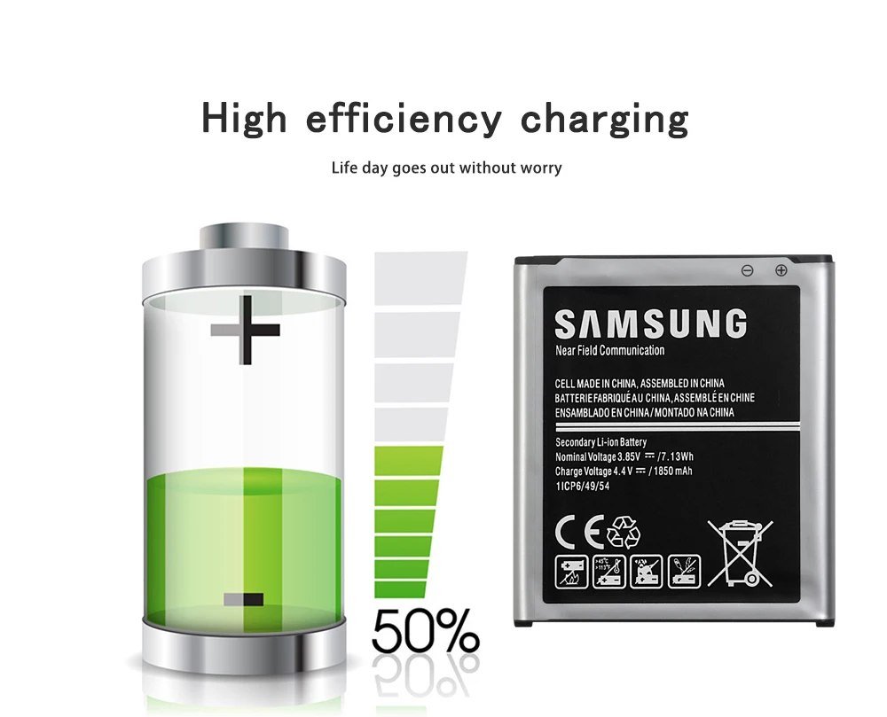 Samsung телефон батарея EB-BJ100CBE EB-BJ100BBE для samsung Galaxy J1 j100 J100F/D J100FN J100H J100M 1850 мАч