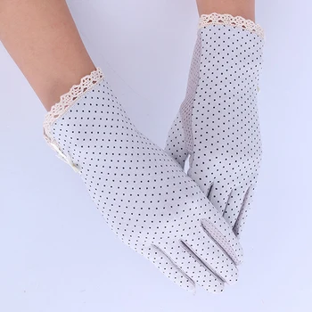 

Women Sun Protection Glove New Fashion Summer/Autumn Driving Slip-resistant Sunscreen Golves For Lady