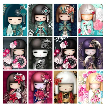 

Miaodu Cartoon Kimono Girl Full Square/Round Drill 5D DIY Diamond Painting Embroidery Cross Stitch 5D Home Decor Gift