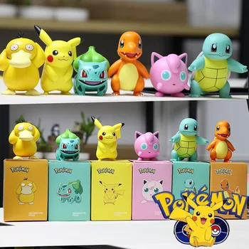 

2020 Genuine pokemon Pocket Handmade Office Toy Monster Jennie Turtle Blind Box Car Room Decoration Kids Gift PVC Toys Dolls