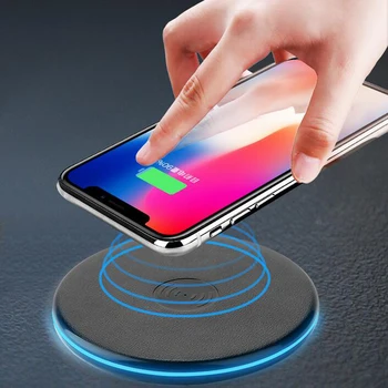 

50 pcs Ultra-thin Wireless Charger Smart Quick Charge 10W Fast Charger For HUAWEI For xioami Phone Wireless Charging Charger