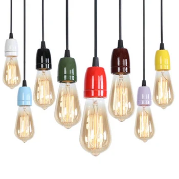 

Modern minimalist clothing living room kitchen dining room ceramic chandelier lamp single head coffee shop chandelier lamp
