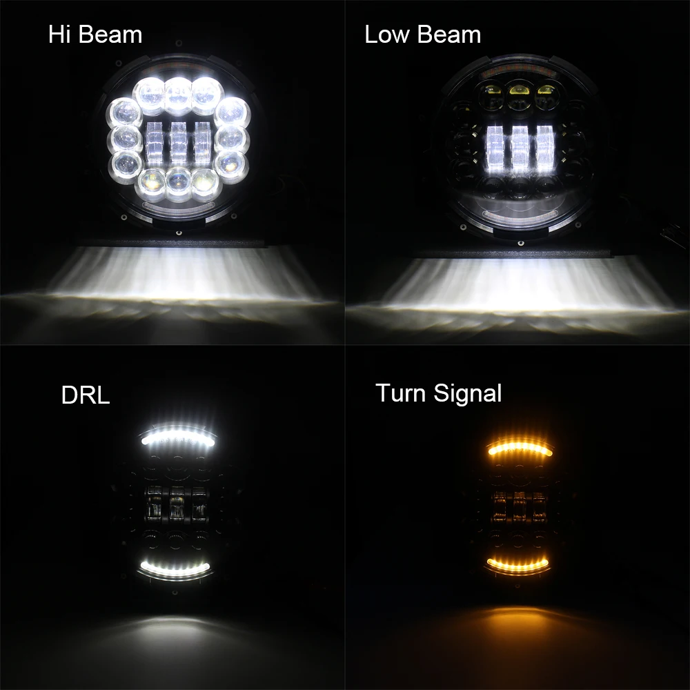 7-дюймовый светодиодный фонарь для мотоцикла Hi/low Beam с сигналом поворота DRL 30 Вт противотуманная фара 4,5 ”дополнительные фары для любых моделей 7" 4,5 дюймов