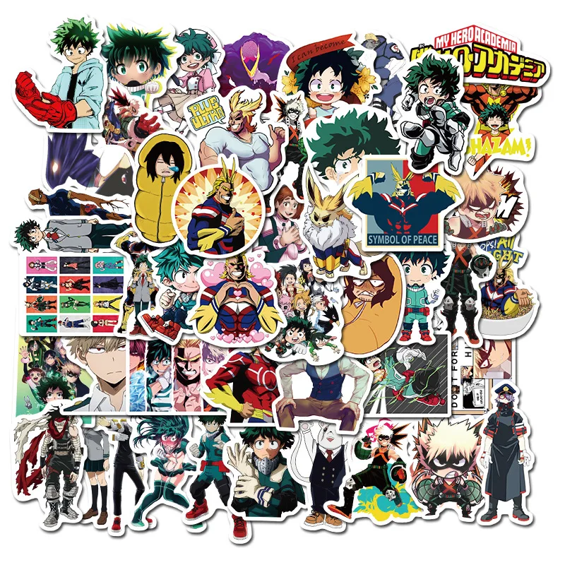 Pegatinas de Anime My Hero Academia para monopatín, pegatinas
