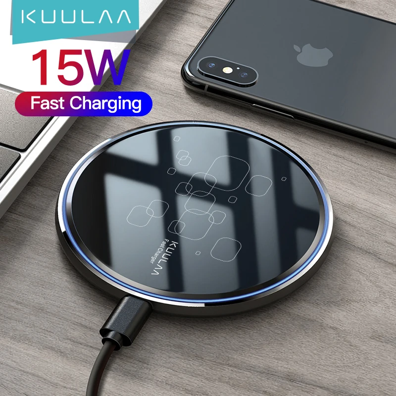 Беспроводное зарядное устройство KUULAA 15 Вт Qi для Xiaomi Mi 9 Pro зеркальная Беспроводная