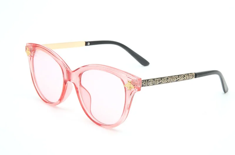 style1 pink GIFANSEE, негабаритные, кошачий глаз, пчела, солнцезащитные очки,, женские, винтажные, Роскошные, брендовые, очки, модные, женские, оттенки, oculos UV400 - Цвет линз: style1 pink