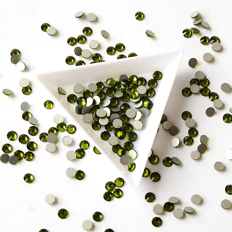 2000NoHF Olivine цветные кристаллы разные размеры Подвески DIY дизайн ногтей 3D камни для