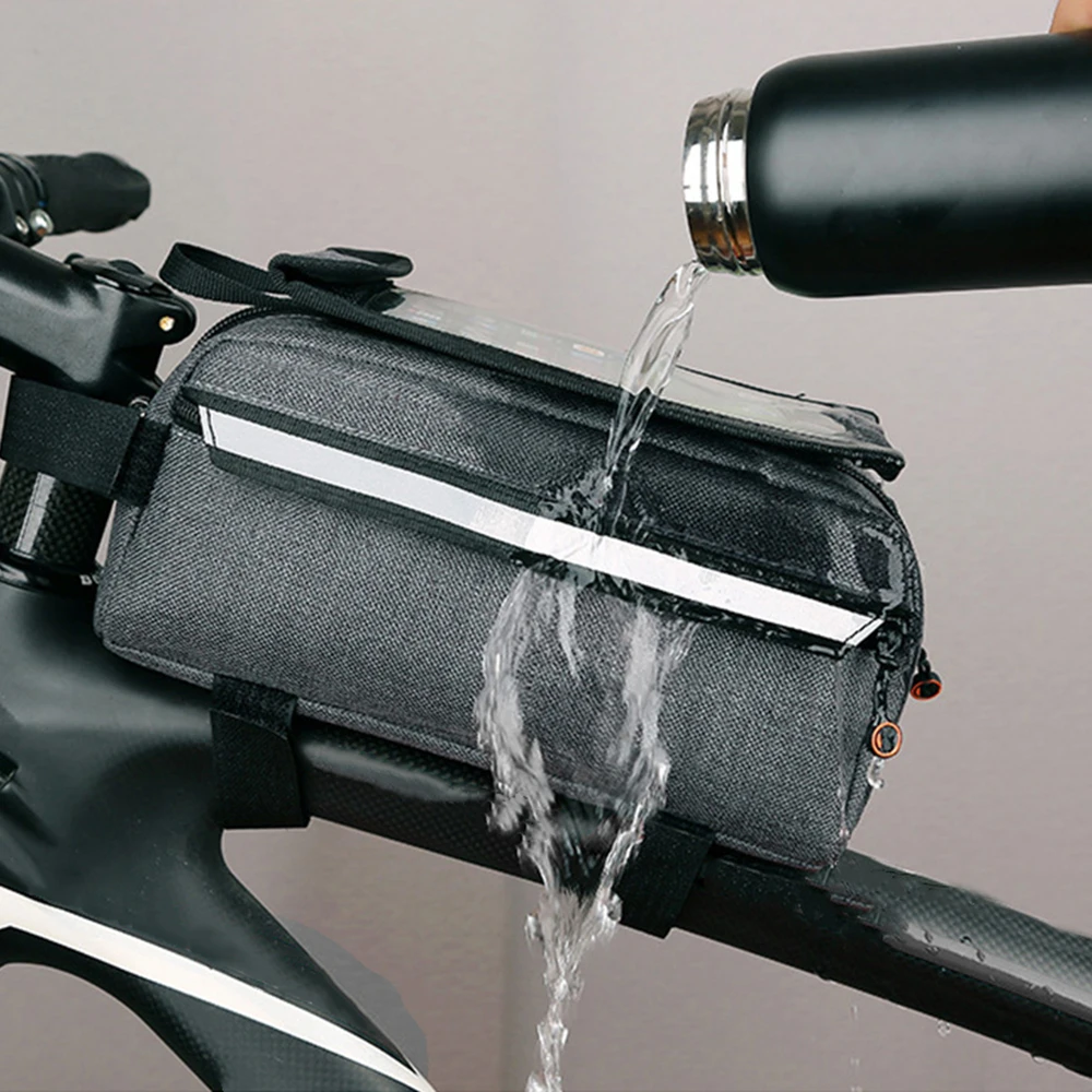 Водонепроницаемая велосипедная сумка для сенсорного экрана MTB велосипедная передняя трубка сумка для телефона 6,0/6,4 дюймов чехол для телефона держатель Аксессуары для велосипеда