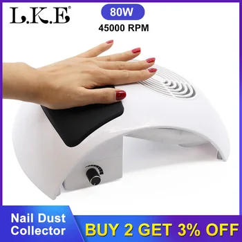 

LKE 80W Strong Suction Vacuum Cleaner for Manicure Nail Dust Fan For Manicure Tool Vacuum Cleaner Nail Art Equipment Salon Tools