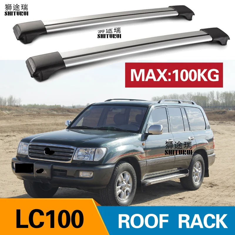SHITURUI 2 шт. брусья на крышу для Toyota LC100 LAND CRUISER 100 боковые бруски из алюминиевого