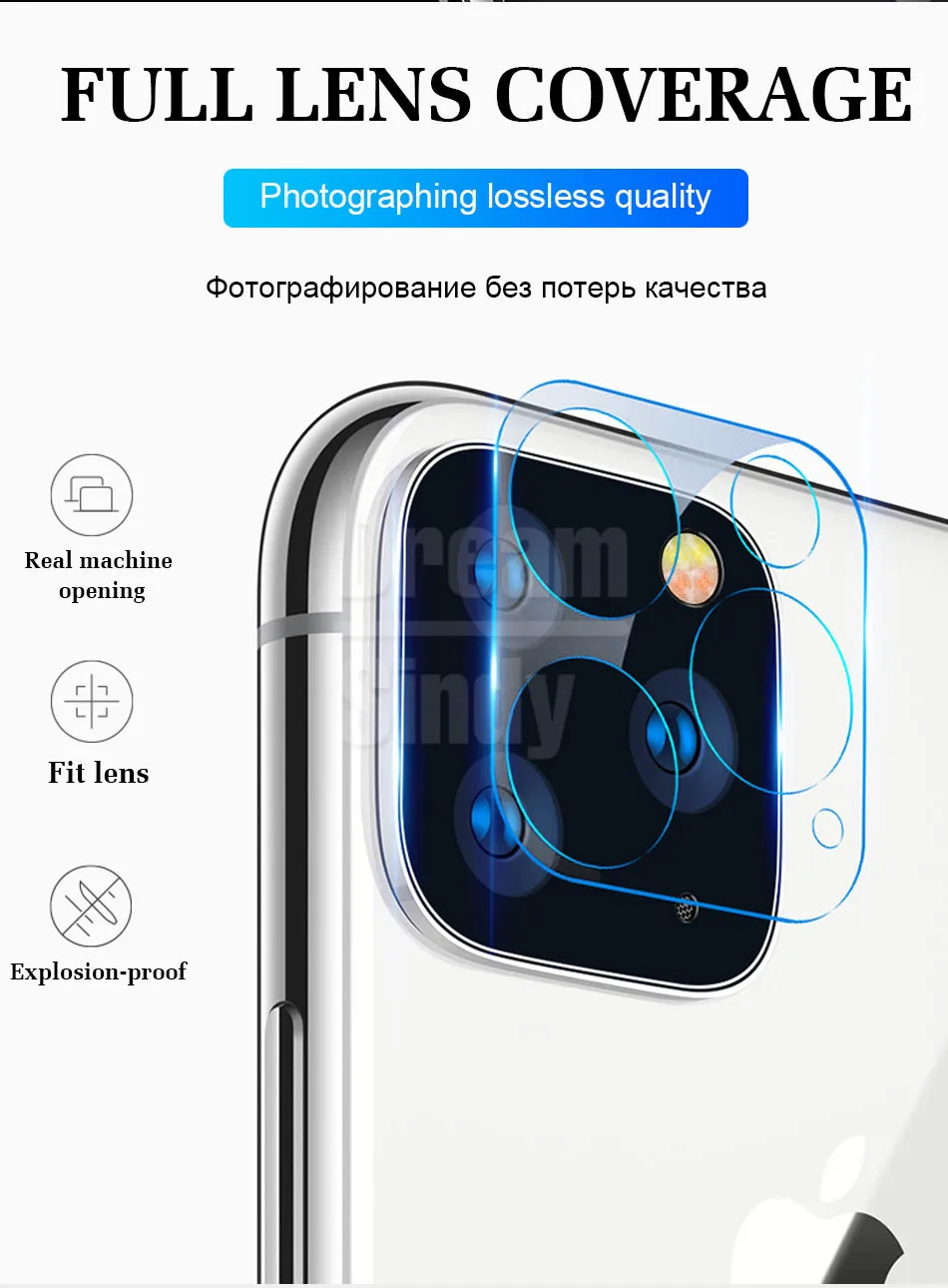 6-2 шт. Защитное стекло для камеры полное покрытие для IPhone 11 Pro Max XR XS X 8 7 6 6s Plus Защита объектива Закаленное стекло пленка