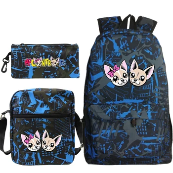 

3pcs Set Me Contro Te School Bag with Pencil Bag and Crossbody Bag Men/women Travel Laptop Backpacks Kids Bookbag Teen Mochila