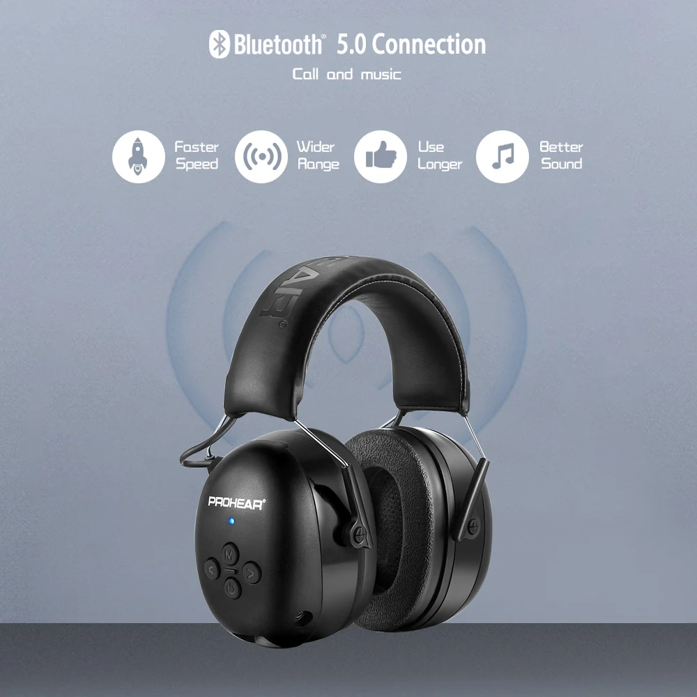 Электронная гарнитура 5,0 Bluetooth наушники объемного защита ушей Беспроводной наушники Шум шумоподавления зарядный для музыки съемки-1