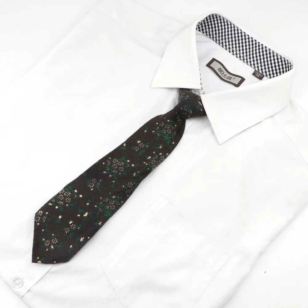 24 Fashion 30cm Cotton Floral Striped Vintage Kids College Casual Necktie Girl Cute School Daily Uniform Bow Tie Shirt Accessories - Цвет: 24