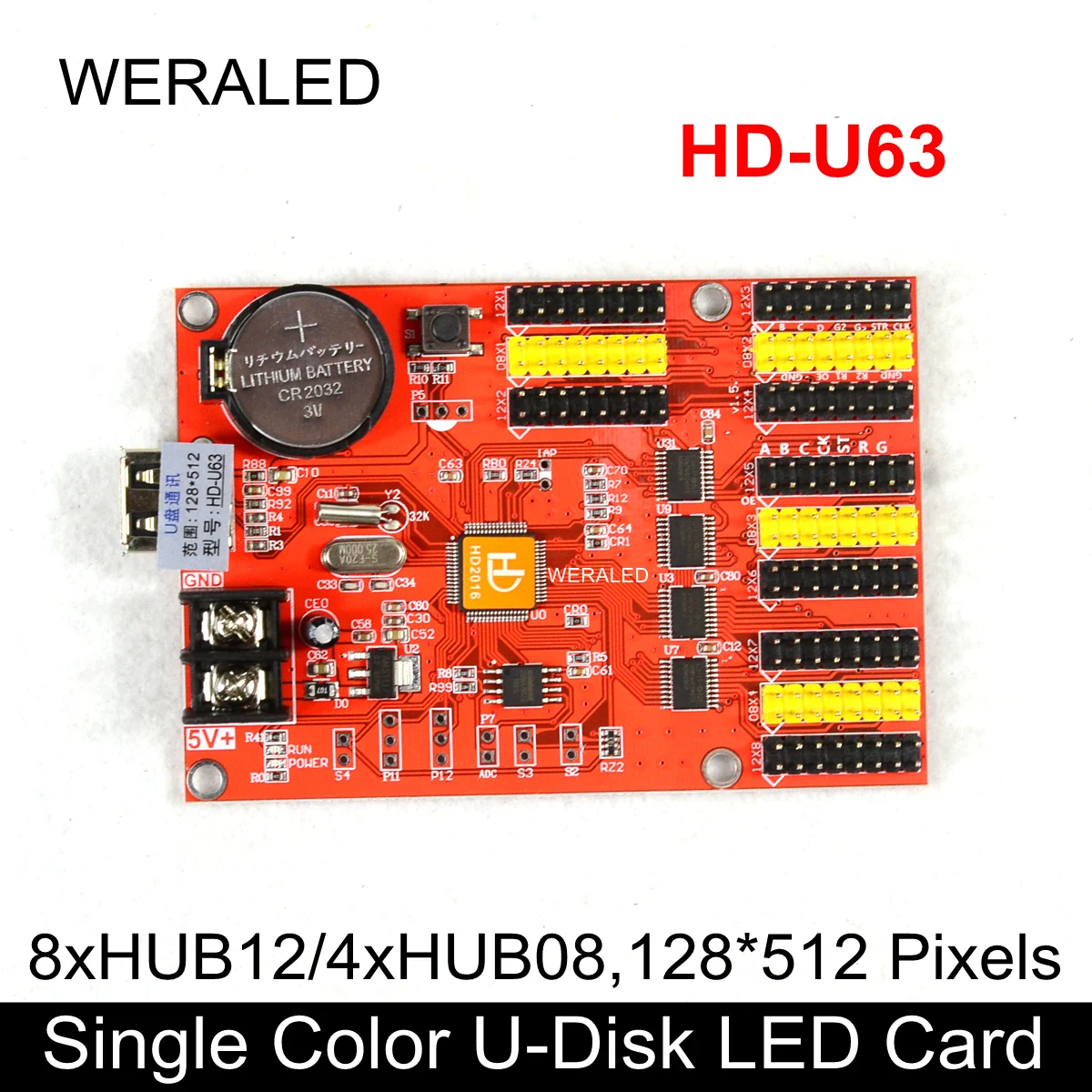 Карта сообщений Huidu светодиодный дисплей два цвета с USB диском поддержкой диска