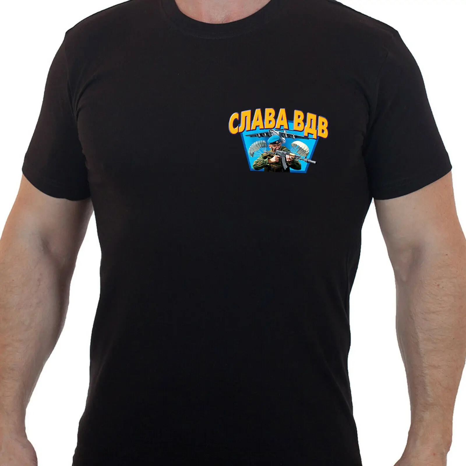 Футболка с русским airborn T-Shirt s Россия Путиным военный VDV мужская одежда | Мужская
