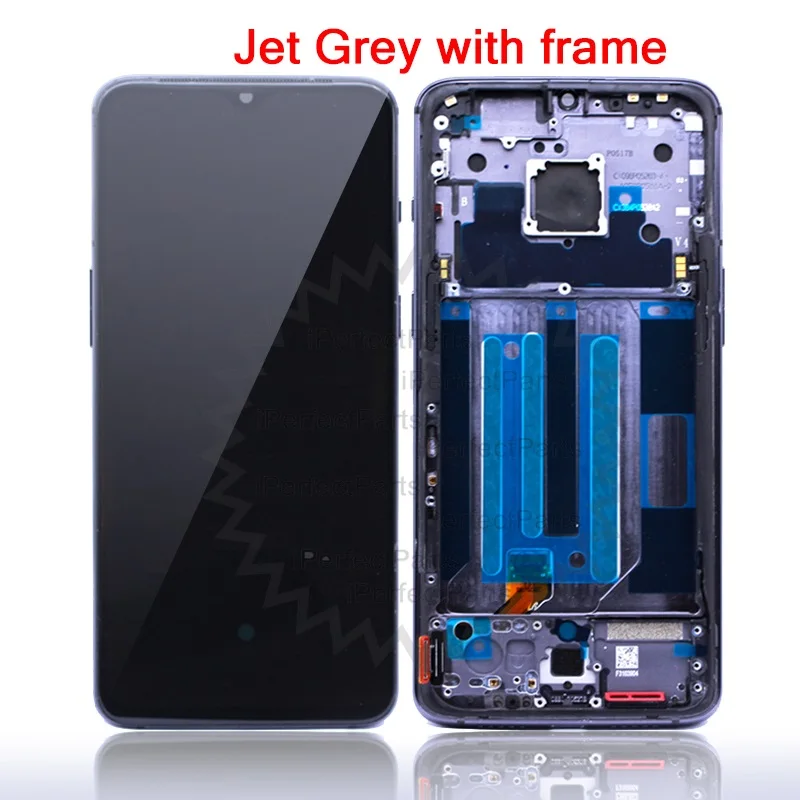6,41 ''для oneplus 7 ЖК-дисплей с сенсорным экраном дигитайзер сборка Замена для oneplus 7 lcd+ Замена инструментов - Цвет: Jet Grey with frame