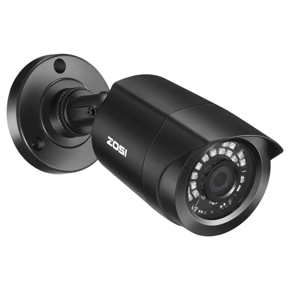 ZOSI-cámara de seguridad CCTV HD-TVI, lente de 1080mm, 24 LED IR, visión nocturna de 65 pies, cámara de vigilancia a prueba de polvo para exteriores, 3,6 P